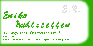 eniko muhlsteffen business card