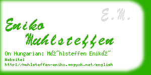 eniko muhlsteffen business card